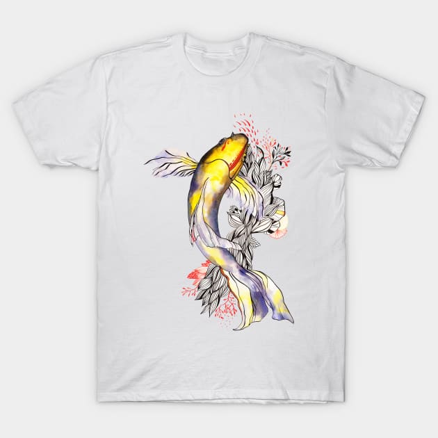 Yellow Koi T-Shirt by Alla_LSK